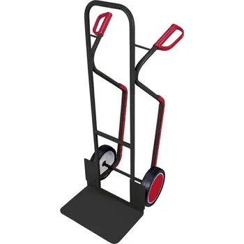 Rudl Rudl VARIOfit, ocelový s kluznými ližínami, nosnost 250 kg, lopata 480 x 300 mm, kola z plné gumy, barva antracit RAL7016