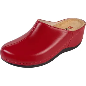 Dámská zdravotní obuv Buxa Dámská zdravotní kožená obuv na klínku BZ340 - Červená Velikost: 36