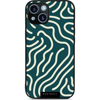 Pouzdro na mobilní telefon Lesklý kryt Mobiwear Glossy - Apple iPhone 14 - GA61G Béžové linky (Prémiové lesklé pouzdro, obal, kryt Mobiwear Glossy na mobil Apple iPhone 14 - GA61G Béžové linky, materiál Plast + TPU silikon - krytí po všech stranách, neošoupatelný potisk, tenké)