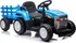 Dětské elektrovozidlo Dětský elektrický traktor New Holland s přívěsem modrý