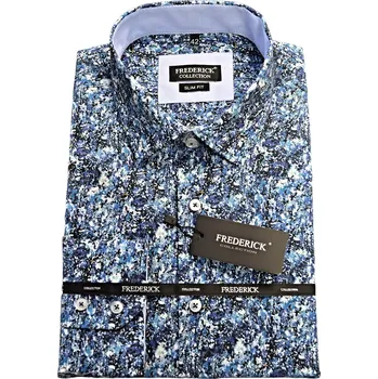 Pánská košile Pánská košile s dlouhým rukávem - střih SLIM - vzor F677 - 39