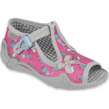 Dívčí bačkory BEFADO 213P128 dívčí bačkorky růžové kaktusy 23 213P128_23