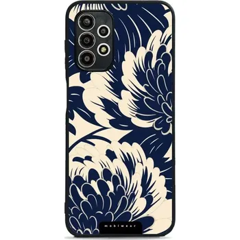 Pouzdro na mobilní telefon Lesklý kryt Mobiwear Glossy - Samsung Galaxy A13 4G - GA40G Modré a béžové květy (Prémiové lesklé pouzdro, obal, kryt Mobiwear Glossy na mobil Samsung Galaxy A13 4G - GA40G Modré a béžové květy, materiál Plast + TPU silikon - krytí po všech stranách,)