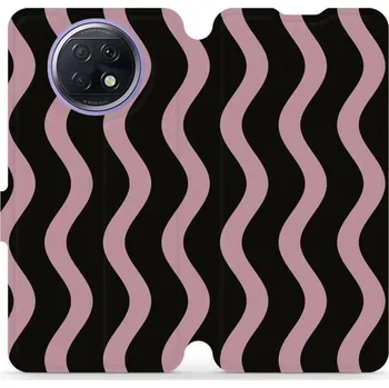 Pouzdro na mobilní telefon Flipové pouzdro Mobiwear - Xiaomi Redmi Note 9T - VA54S Fialové vlnky (Knížkové flip pouzdro, obal, kryt na mobil Xiaomi Redmi Note 9T - VA54S Fialové vlnky, materiál Umělá kůže + TPU - ochrana 360°, stojánek, silikonová vanička, magnetické zavírání)