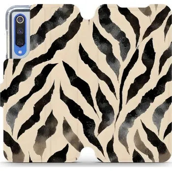 Pouzdro na mobilní telefon Flipové pouzdro Mobiwear - Xiaomi Mi 9 SE - VA53S Zebří (Knížkové flip pouzdro, obal, kryt na mobil Xiaomi Mi 9 SE - VA53S Zebří, materiál Umělá kůže + TPU - ochrana 360°, stojánek, silikonová vanička, magnetické zavírání)