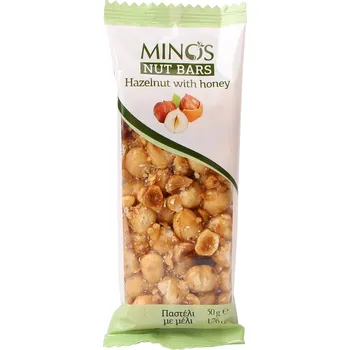 Ořechová tyčinka – Lískový ořech a med, 50 g, MINOS