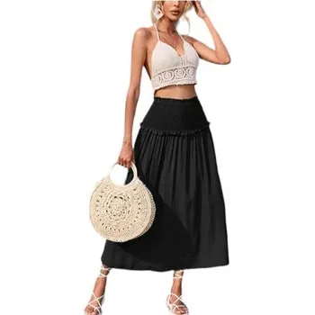 Dámská sukně Dámská sukně s vysokým pasem 2 v 1 Černá M