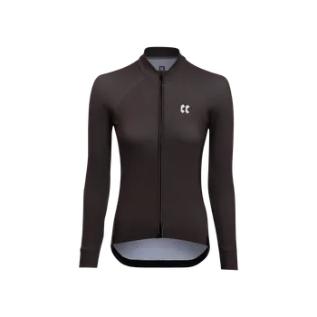 cyklistický dres KALAS PASSION Z4 | Cyklistický dres dlouhý rukáv TEMPS | Mocca Brown | DÁMSKÝ | Velikost: 3