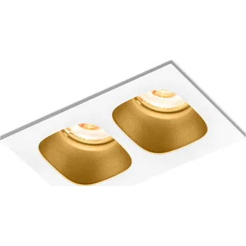 Wever & Ducré Vestavné subtilní svítidlo Pirro Recessed 2.0 Teplota chromatičnosti: 3000 Kelvinů, Barva vnější / barva vnitřní: Bílá / Zlatá 150261J5