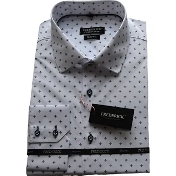 Pánská košile Pánská košile s dlouhým rukávem - střih SLIM - vzor F570 - 45