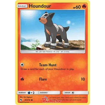 Sběratelská karetní hra Houndour 045/214 - Lost Thunder Typ karty: Non-Holo