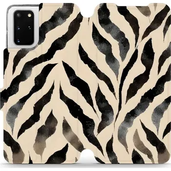 Pouzdro na mobilní telefon Flipové pouzdro Mobiwear - Samsung Galaxy S20 Plus - VA53S Zebří (Knížkové flip pouzdro, obal, kryt na mobil Samsung Galaxy S20 Plus - VA53S Zebří, materiál Umělá kůže + TPU - ochrana 360°, stojánek, silikonová vanička, magnetické zavírání)