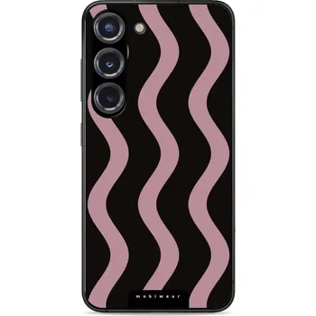 Pouzdro na mobilní telefon Lesklý kryt Mobiwear Glossy - Samsung Galaxy S23 - GA54G Fialové vlnky (Prémiové lesklé pouzdro, obal, kryt Mobiwear Glossy na mobil Samsung Galaxy S23 - GA54G Fialové vlnky, materiál Plast + TPU silikon - krytí po všech stranách, neošoupatelný potisk,)