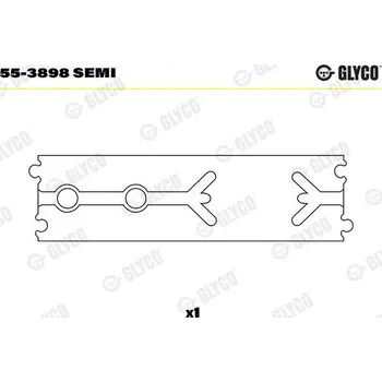 Ojnice Ložiskové pouzdro, ojnice GLYCO 55-3898 SEMI