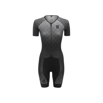 cyklistický dres KALAS TRI PERFORM Z1 | Kombinéza krátký rukáv | šedá | DÁMSKÁ | Velikost: 4
