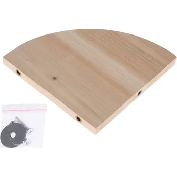 TIAKI Dřevěná rohová plošina pro malá zvířata 17,5 x 17,5 x 1,2 cm