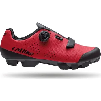 Pánské cyklistické tretry TRETRY CATLIKE KOMPACTO X1 MTB NYLON ČERVENÉ - 43 EU