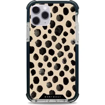 Pouzdro na mobilní telefon Odolný obal Mobiwear MagSafe Elite Bumper - Apple iPhone 11 Pro - DA50D Černé puntíky (Odolný kryt, pouzdro, obal Mobiwear Elite Bumper na mobil Apple iPhone 11 Pro - DA50D Černé puntíky, materiál Plast + TPU silikon + kov - zesílená ochrana telefonu,)