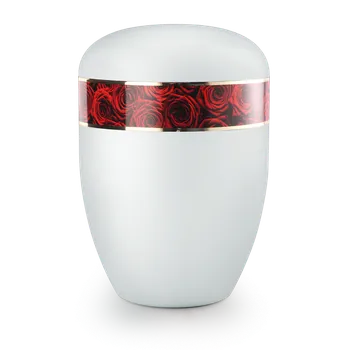 Smuteční dekorace Ekologická urna Fleur Blanche II - Červené růže