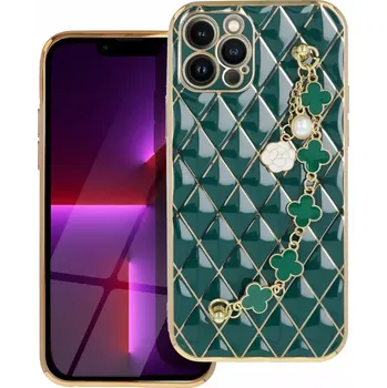 Silikonové pouzdro TREND na mobil Apple iPhone 12 Pro Zelené s ozdobou (Ozdobný silikonový kryt či obal TREND na mobilní telefon Apple iPhone 12 Pro Zelené)