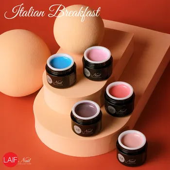 Umělé nehty Laif Sada barevných UV/LED gelů - Italian Breakfast Spring/Summer 2024 - 5x6ml