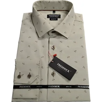 Pánská košile Pánská košile s dlouhým rukávem - střih SLIM - vzor F616 - 40