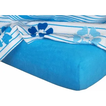 Prostěradlo Froté prostěradlo denim - 90x200/20 cm jednolůžko