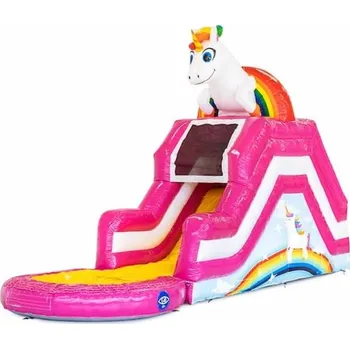 Skákací hrad Nafukovací vodní skluzavka s bazénkem Jednorožec | Certifikováno | Kvalitní PVC