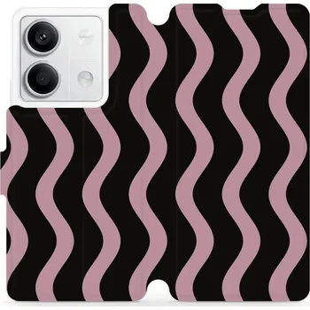 Pouzdro na mobilní telefon Flipové pouzdro Mobiwear - Xiaomi Redmi Note 13 5G - VA54S Fialové vlnky (Knížkové flip pouzdro, obal, kryt na mobil Xiaomi Redmi Note 13 5G - VA54S Fialové vlnky, materiál Umělá kůže + TPU - ochrana 360°, stojánek, silikonová vanička, magnetické zavírání