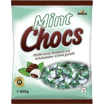 Bonbon Storck Mint Chocs, čokoládové bonbony s mátou 425g