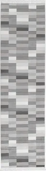 Koberec Kusový vzorovaný běhoun Sunshine šedý 80 x 300 cm