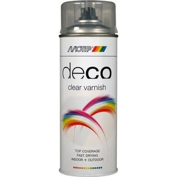 Barva ve spreji Motip Deco bezbarvý lak saténový mat Spray 150 ml