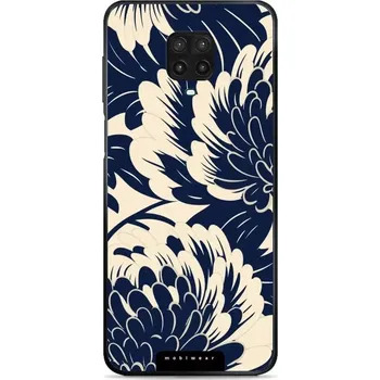 Pouzdro na mobilní telefon Lesklý kryt Mobiwear Glossy - Xiaomi Redmi Note 9 Pro / Note 9S - GA40G Modré a béžové květy (Prémiové lesklé pouzdro, obal, kryt Mobiwear Glossy na mobil Xiaomi Redmi Note 9 Pro / Note 9S - GA40G Modré a béžové květy, materiál Plast + TPU silikon - krytí