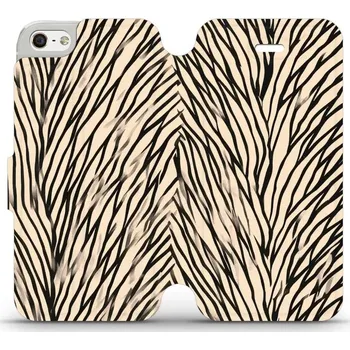 Pouzdro na mobilní telefon Flipové pouzdro Mobiwear - Apple iPhone 5 / 5S / SE - VA52S V koruně stromu (Knížkové flip pouzdro, obal, kryt na mobil Apple iPhone 5 / 5S / SE - VA52S V koruně stromu, materiál Umělá kůže + TPU - ochrana 360°, stojánek, silikonová vanička, magnetické)