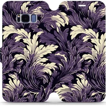 Pouzdro na mobilní telefon Flipové pouzdro Mobiwear - Samsung Galaxy S8 - VA46S Fialové rostliny (Knížkové flip pouzdro, obal, kryt na mobil Samsung Galaxy S8 - VA46S Fialové rostliny, materiál Umělá kůže + TPU - ochrana 360°, stojánek, silikonová vanička, magnetické zavírání)