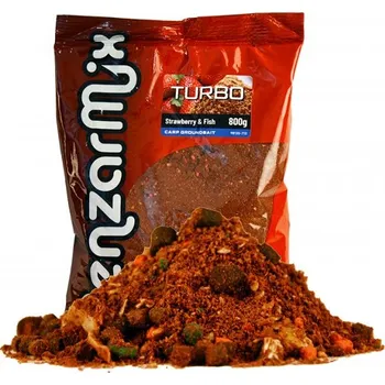 Návnadová surovina BENZAR MIX TURBO CARP VNADÍCI SMĚS jahoda squid 800g