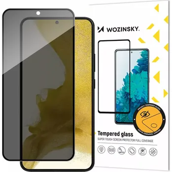 Ochranné sklo Wozinsky Privacy na celý displej Samsung Galaxy S23 Plus černé s privátním filtrem proti sledování (9145576273593) (Wozinsky Privacy Glass Tempered Glass for Samsung Galaxy S23+ with Anti Spy Privacy Filter)