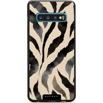 Pouzdro na mobilní telefon Lesklý kryt Mobiwear Glossy - Samsung Galaxy S10 - GA53G Zebří (Prémiové lesklé pouzdro, obal, kryt Mobiwear Glossy na mobil Samsung Galaxy S10 - GA53G Zebří, materiál Plast + TPU silikon - krytí po všech stranách, neošoupatelný potisk, tenké provedení,)