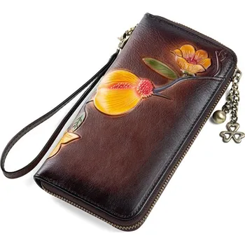 Peněženka Dámská kožená peněženka z přírodní kůže NW919 Barva (Varianta): Kávová