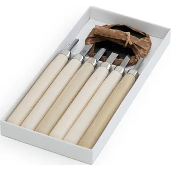 Dláto Sada řezbářských mini-dlát MARUICHI L-6 s dřevěnou rukojetí - 6 kusů