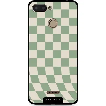 Pouzdro na mobilní telefon Lesklý kryt Mobiwear Glossy - Xiaomi Redmi 6 - GA58G Zelená a béžová šachovnice (Prémiové lesklé pouzdro, obal, kryt Mobiwear Glossy na mobil Xiaomi Redmi 6 - GA58G Zelená a béžová šachovnice, materiál Plast + TPU silikon - krytí po všech stranách,)