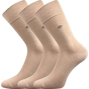 Pánské ponožky LONKA Ponožky pánské společenské DIAGON béžové (3&nbsp;páry) 43-46 115504