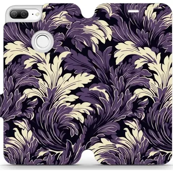 Pouzdro na mobilní telefon Flipové pouzdro Mobiwear - Honor 9 Lite - VA46S Fialové rostliny (Knížkové flip pouzdro, obal, kryt na mobil Honor 9 Lite - VA46S Fialové rostliny, materiál Umělá kůže + TPU - ochrana 360°, stojánek, silikonová vanička, magnetické zavírání)