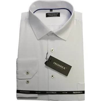 Pánská košile Pánská košile s dlouhým rukávem - střih REGULAR - vzor F191 - bílá barva - 40