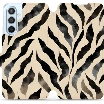 Pouzdro na mobilní telefon Flipové pouzdro Mobiwear - Samsung Galaxy A54 5G - VA53S Zebří (Knížkové flip pouzdro, obal, kryt na mobil Samsung Galaxy A54 5G - VA53S Zebří, materiál Umělá kůže + TPU - ochrana 360°, stojánek, silikonová vanička, magnetické zavírání)