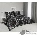 Bavlněné povlečení 140x200+70x90 Sakura černá