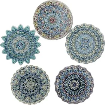 Diamantové malování Diamantové malování sada klíčenek mandala 5 ks