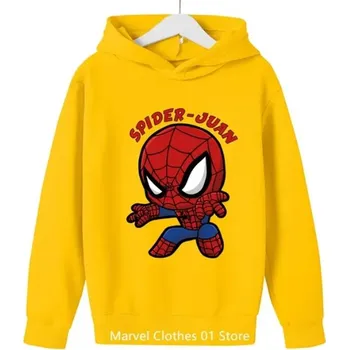 Chlapecký svetr Spiderman Dětská mikina s potiskem oblíbeného akčního hrdiny - Spidermana Barva: Žlutá, Velikost: 160 / 13-14 let