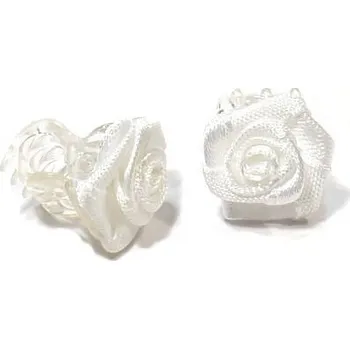 SALON Komplet Vlasové doplňky Skřipeček s růžičkou 1ks - bílý