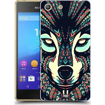 Pouzdro na mobilní telefon Plastové pouzdro na mobil Sony Xperia M5 HEAD CASE Aztec vlk (Kryt či obal na mobilní telefon Sony Xperia M5 Aqua Aztec vlk)